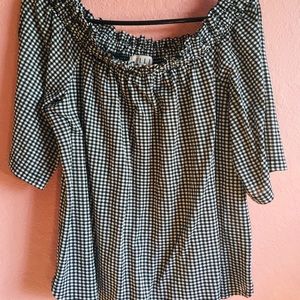 Elle vintage gingham top